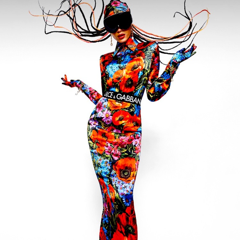 Dolce Gabbana Meadow print skirt